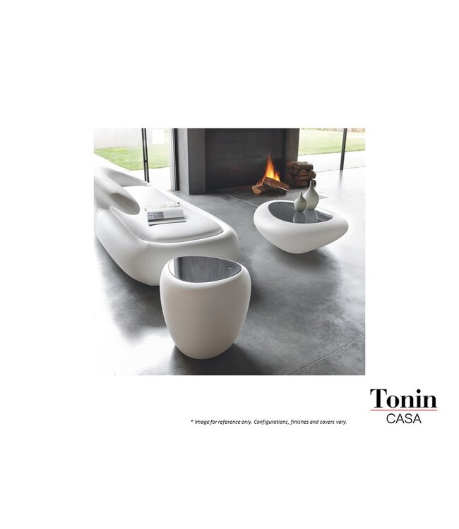 IOS SIDE TABLE/ STOOL - GREY/TOTORA BODY/WALNUT.