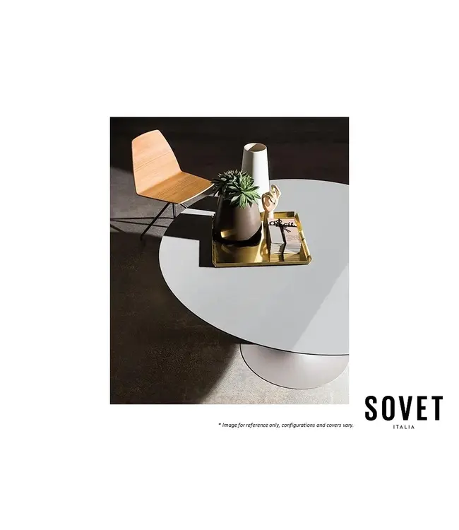 FLUTE ROUND DINING TABLE D39.5/CALACATTO CERAMIC.