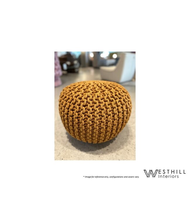 WESTHILL INTERIORS POUF - HONEYGOLD.