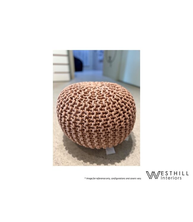 WESTHILL INTERIORS POUF - RUGBY TAN.
