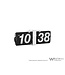 WESTHILL INTERIORS RETRO WALL FLIP CLOCK.