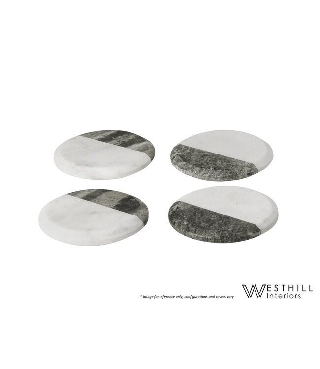 TWO TONE MARBLE COASTER.