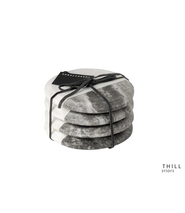 TWO TONE MARBLE COASTER.