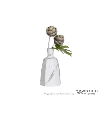 WESTHILL INTERIORS ARIS MARBLE FACETED VASE.