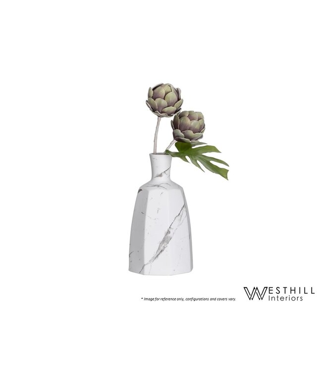 ARIS MARBLE FACETED VASE.