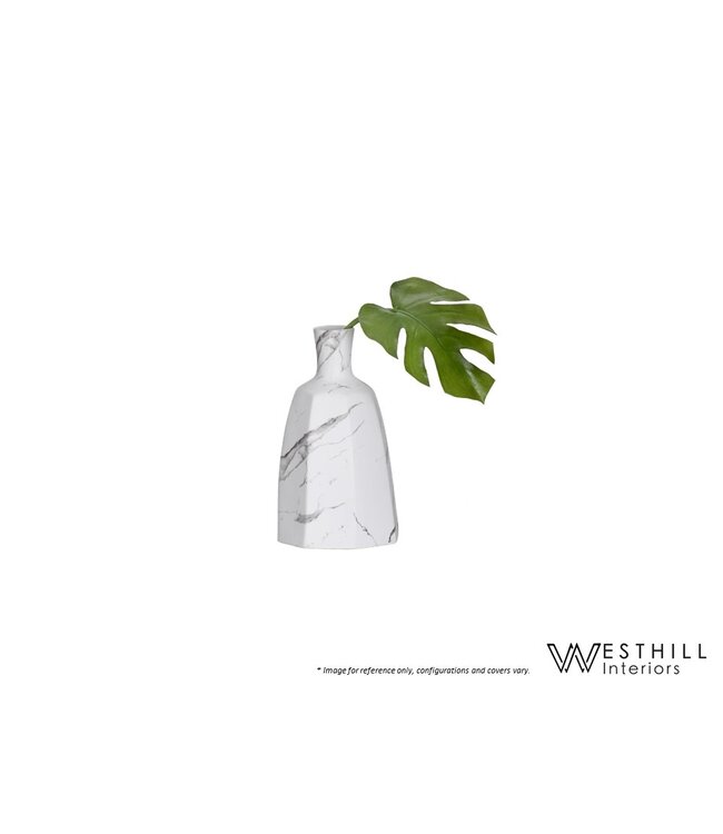 ARIS MARBLE FACETED VASE.