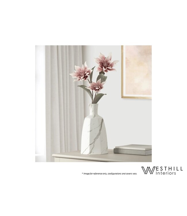 ARIS MARBLE FACETED VASE.