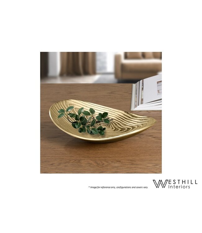 ALUMINUM BARK PLATTER.