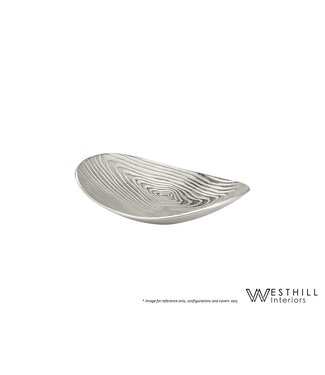 WESTHILL INTERIORS ALUMINUM BARK PLATTER.