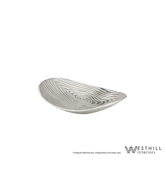 ALUMINUM BARK PLATTER.