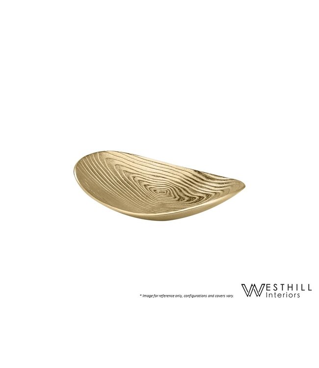 ALUMINUM BARK PLATTER.