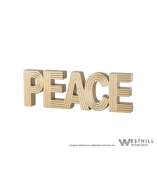 WESTHILL INTERIORS WORD PEACE RESIN.