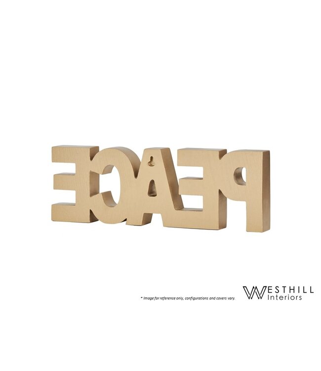 WORD PEACE RESIN.
