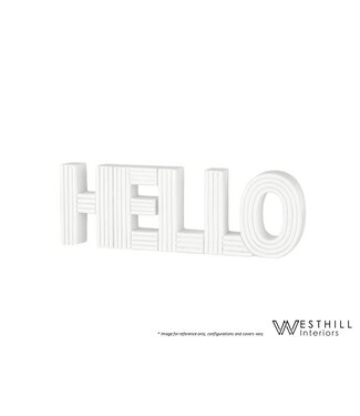 WESTHILL INTERIORS WORD HELLO RESIN.