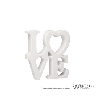 WESTHILL INTERIORS WORD HEART LOVE RESIN.