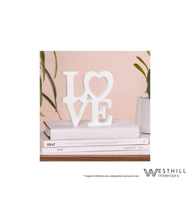 WORD HEART LOVE RESIN.