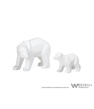 WESTHILL INTERIORS POLAR BEAR SCULPTURE 2 SET.
