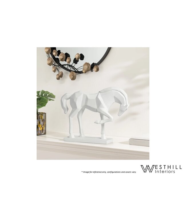 PRANCING HORSE STATUE.