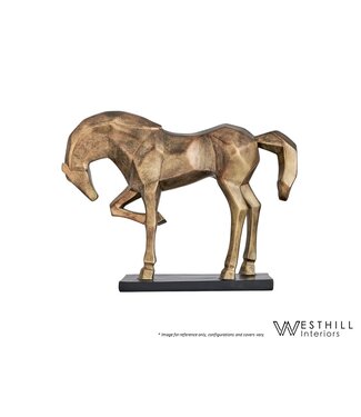WESTHILL INTERIORS PRANCING HORSE STATUE.