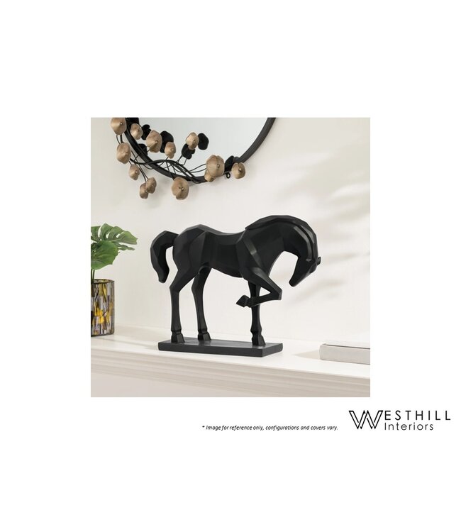 PRANCING HORSE STATUE.