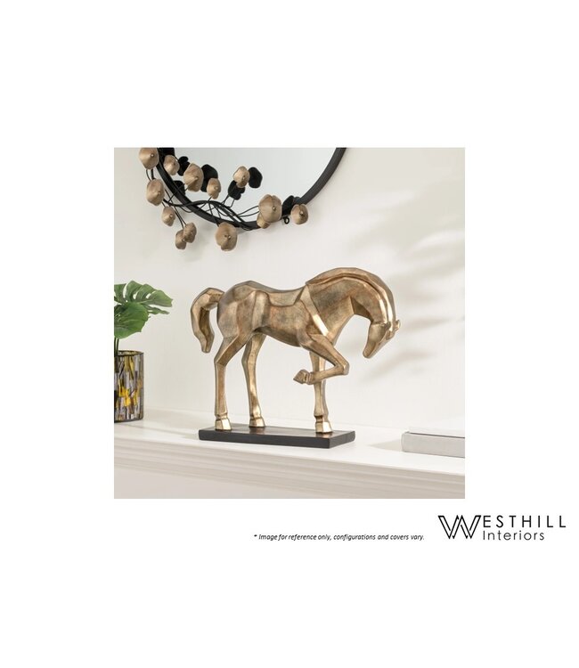 PRANCING HORSE STATUE.