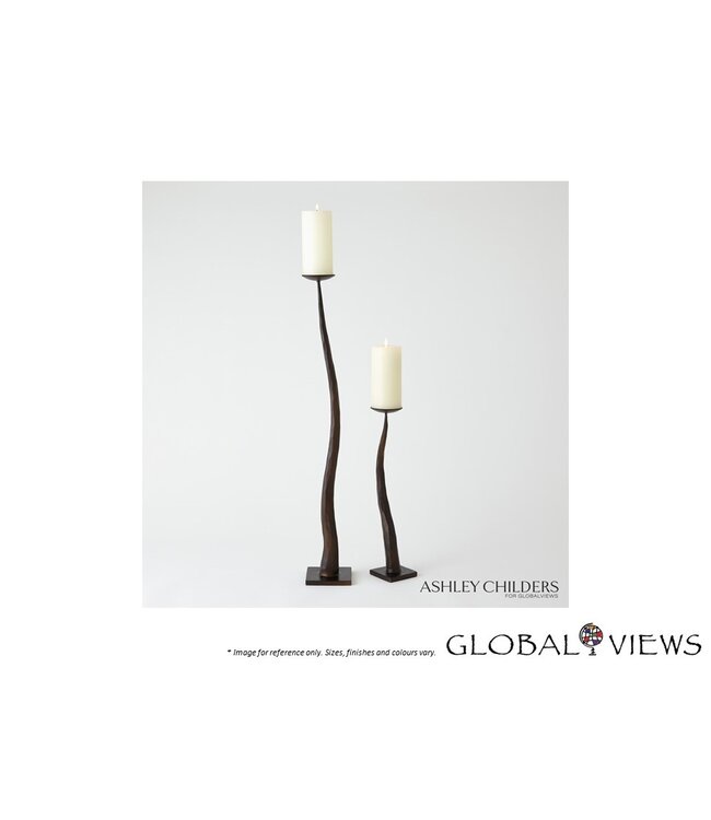 CHISELED CANDLE HOLDER.