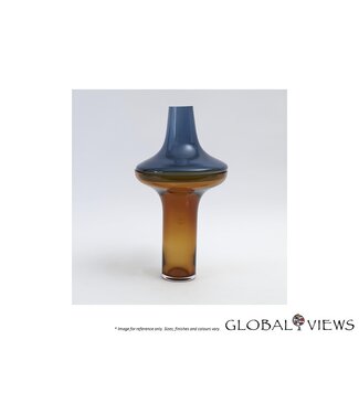 AMBER-COBALT VASE.