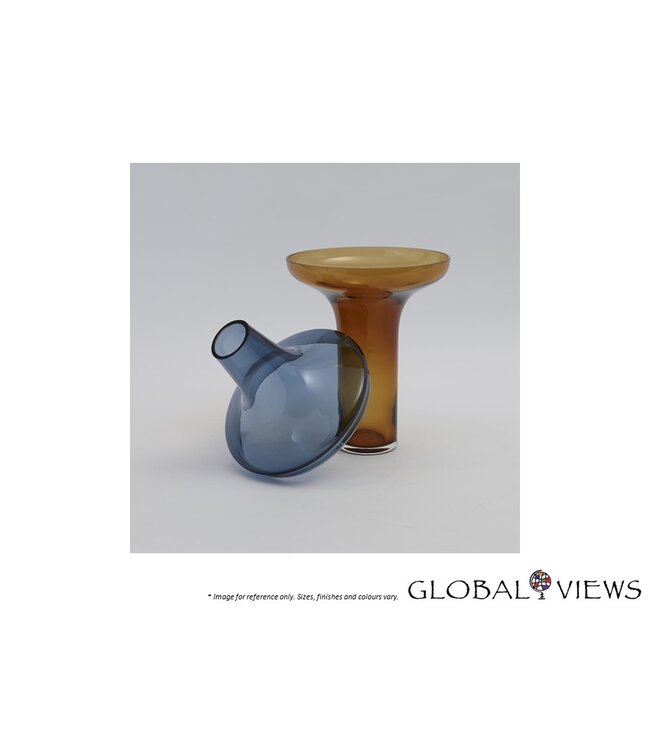 AMBER-COBALT VASE.