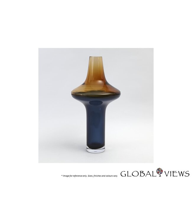 AMBER-COBALT VASE.