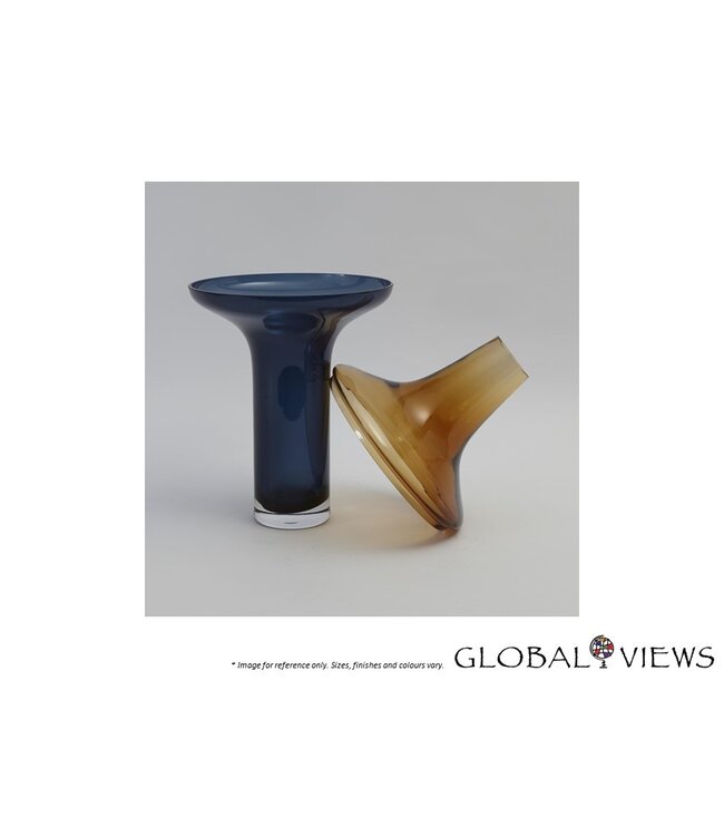 AMBER-COBALT VASE.