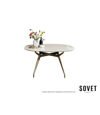 SOVET ARKOS SHAPED SQUARE DINING TABLE.