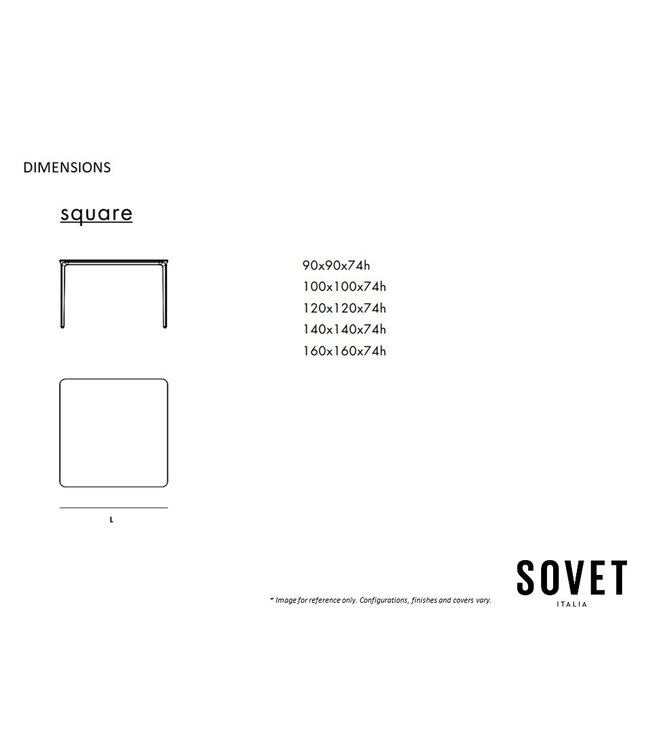 SLIM SQUARE DINING TABLE.