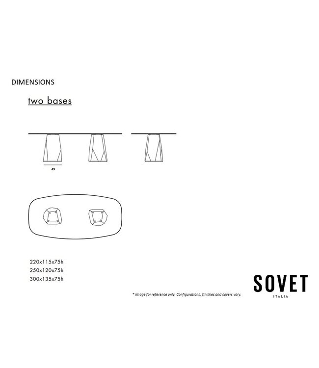 DEOD TWO BASES DINING TABLE.