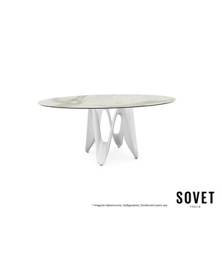 SOVET LAMBDA ELLIPTICAL DINING TABLE.