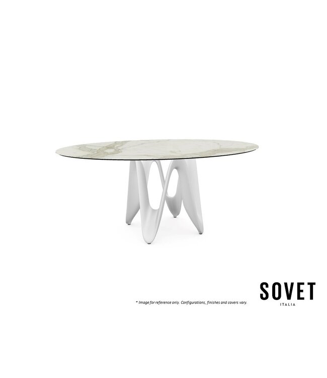 LAMBDA ELLIPTICAL DINING TABLE.