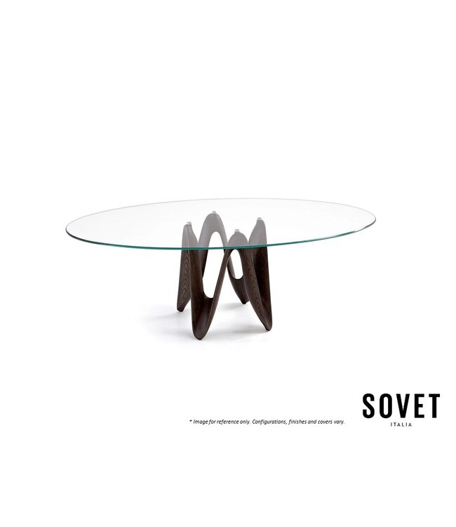 LAMBDA ELLIPTICAL DINING TABLE.