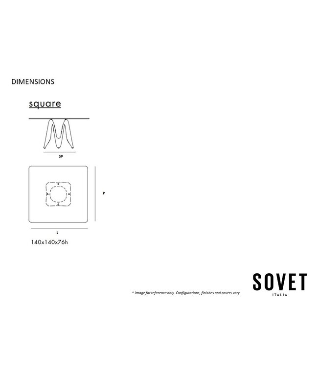 LAMBDA SQUARE DINING TABLE.