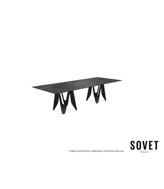 SOVET LAMBDA TWO BASES DINING TABLE.