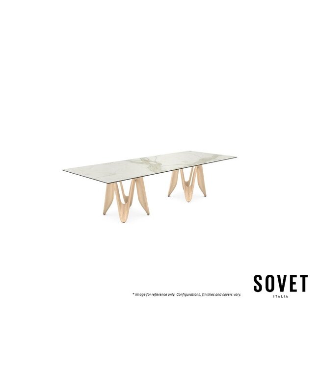 LAMBDA TWO BASES DINING TABLE.