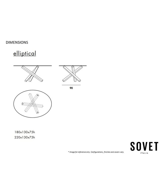 AIKIDO ELLIPTICAL DINING TABLE.