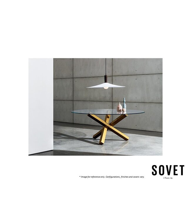 SOVET AIKIDO ELLIPTICAL DINING TABLE.