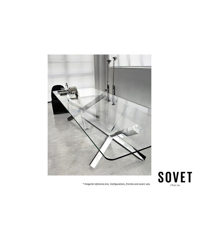 AIKIDO RECTANGULAR TWO BASES DINING TABLE.