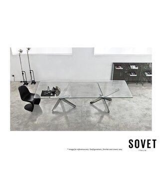 SOVET AIKIDO RECTANGULAR TWO BASES DINING TABLE.