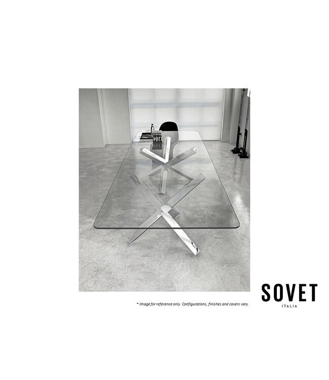 AIKIDO RECTANGULAR TWO BASES DINING TABLE.