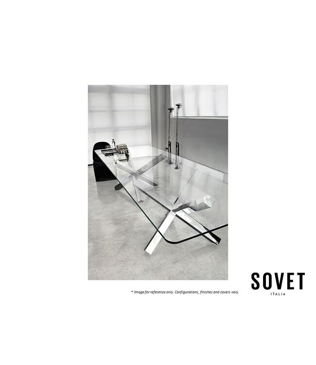 AIKIDO RECTANGULAR TWO BASES DINING TABLE.