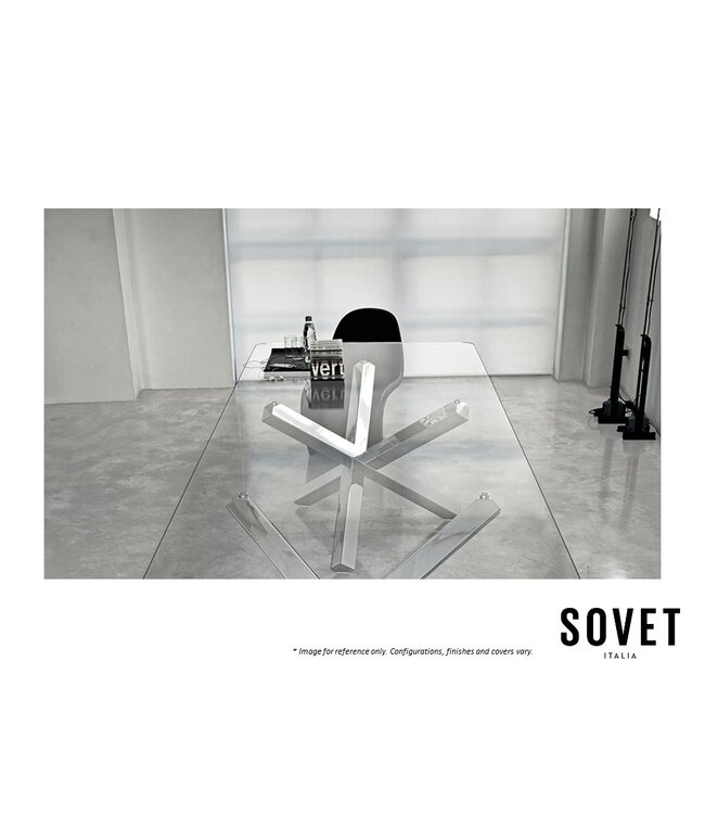 SOVET AIKIDO SHAPED TWO BASES DINING TABLE.
