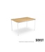 SOVET SLIM DINING TABLE OAK/ WHITE.