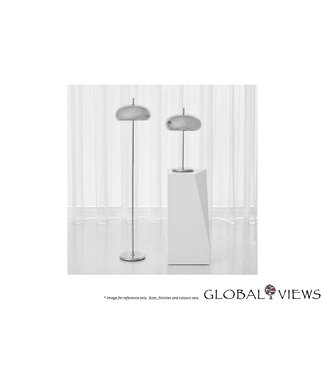 DOME SHAPE FLOOR LAMP - SILVER.