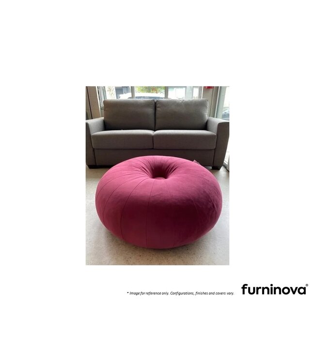 TORUS FLOOR CUSHION - AUBERGINE VELVET.