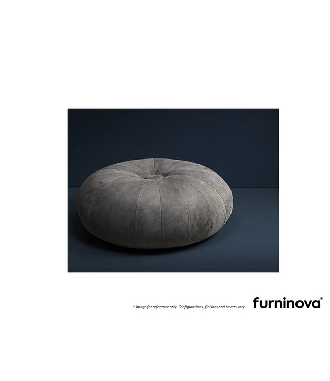 TORUS FLOOR CUSHION - GREY VELVET.